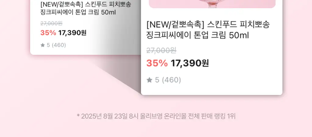 [NEW/겉뽀속촉] 스킨푸드 피치뽀송 징크피씨에이 톤업 크림 50ml 상세페이지 2